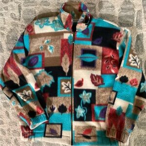 Cabin Creek Multicolor Fleece Jacket Y2K